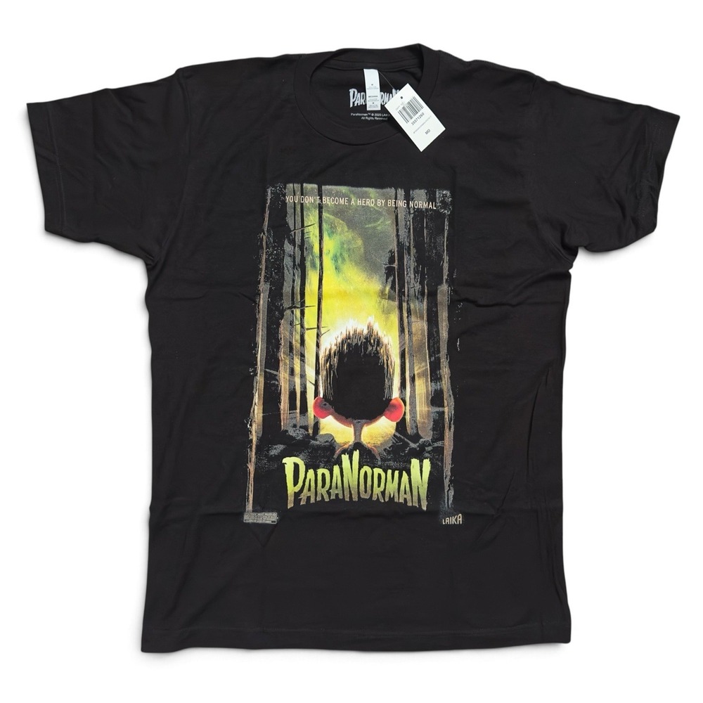 ParaNorman Movie Poster T Shirt Black LAIKA Studios Promo Horror Graphic Tee M